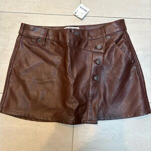 We The Free Brown Mini Skirt